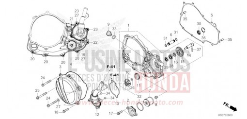 COPERCHIO CARTER MOTORE DESTRO/POMPA ACQUA CRF250RS di 2025